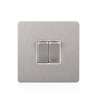 China Stainless steel/PC/Copper Wenzhou stainless steel flat panel wall electrical switch for sale