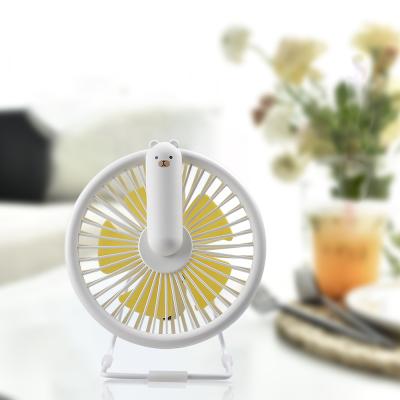 China Alpaca Eco Friendly Cute Animal Rechargeable Hotel Table Fan Mini USB Desktop Charging for sale