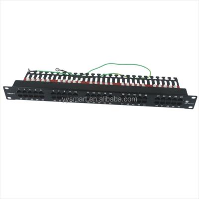 China Crown CAT3 50 Port RJ45 Voice Patch Panel SMT-2019K50C3 for sale