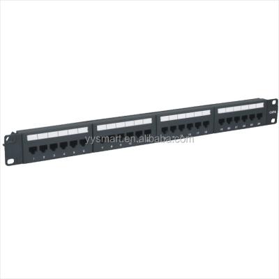 China 24 port networking ethernet rj45 rackmount patch panel cat6 SMT-2032D24C6 for sale