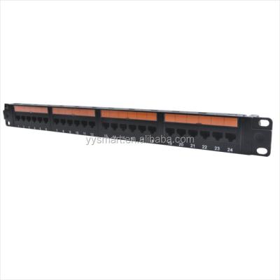 China Cold Rolled Steel Label Cover Cat6a 24 Port Adjustable Patch Panel for sale