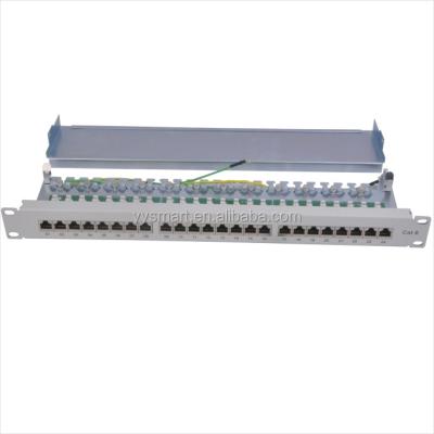 China Cat.6 24 cold-rolled steel ports increased 90 degree patch panel for sale