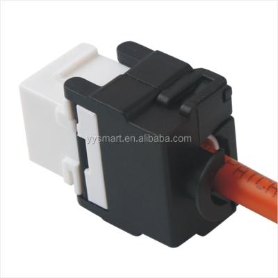 China PCB RJ45 CAT5E UTP Toolless Keystone Jack, Black and White Color for sale