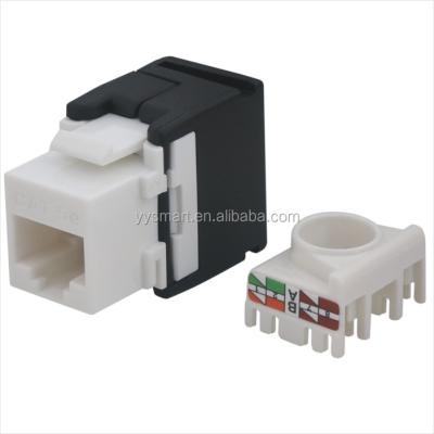 China Black And White PCB Cat6 UTP Toolless Female Jack for sale