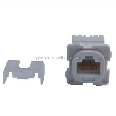 China Good networking quality 180 degree UTP RJ45 cat6 australia keystone jack CAT6A for sale