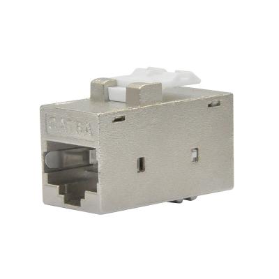 China PCB RJ45 female to female STP cat6a inline coupler for sale