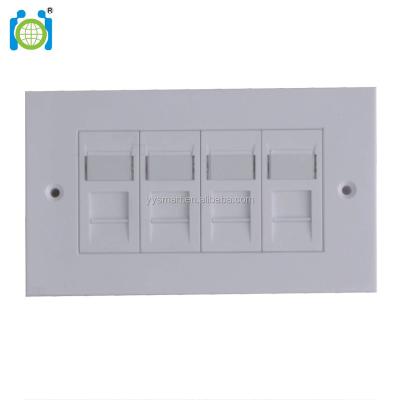 China Fireproof UK Type Wall ABS OEM Factory Four Strip Faceplate for sale