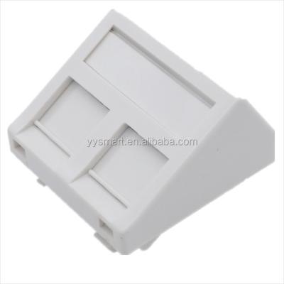 China French Type Plastic Dual Access Angled 45*45mm Faceplate 45*45mm for sale