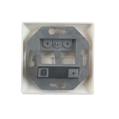 China 80*80mm Germany type - 2 port wall plate and faceplate compatible with trapezoidal metal frame SMT-4308-80F-2X for sale