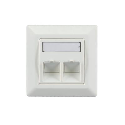 China Two-hole type wall socket Germany faceplate 80*80mm SMT-4308-80F-2X for sale