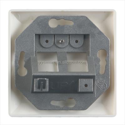 China FTP SMT-4308-80F-2X Dual Port Type RJ45 Germany Wall Socket for sale