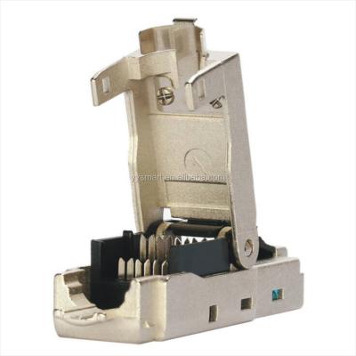 China Telecom Simante Network RJ45 FTP Male Cat6a Toolless Connector for sale