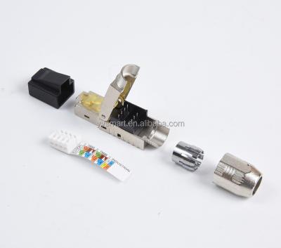 China Telecom Toolless 8p8c Cat7 CAT8 Male Connectors Machine Free Shielded Modular Plug for sale