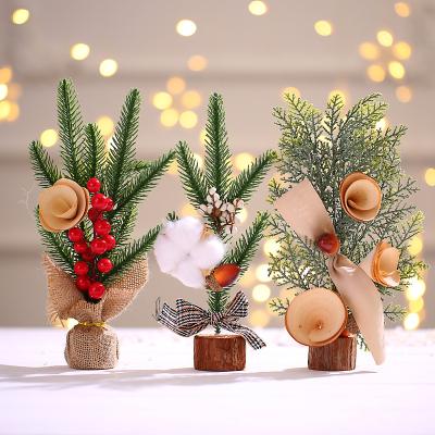 China Mini Artificial Christmas Tree Ornament Christmas Desktop Decoration Christmas Desktop Decoration for sale