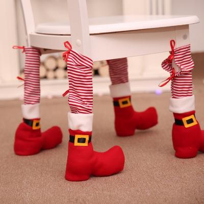 China Home Decoration Christmas Chair Leg Table Chair Leg Covers Decoration For Christmas Festival for sale