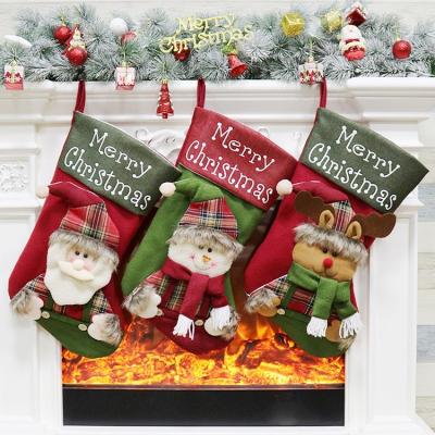 China Eco-Friendly Recycle Wholesale Christmas Party Decorations Great Gift Socks Christmas Stocking For Family Holidays for sale