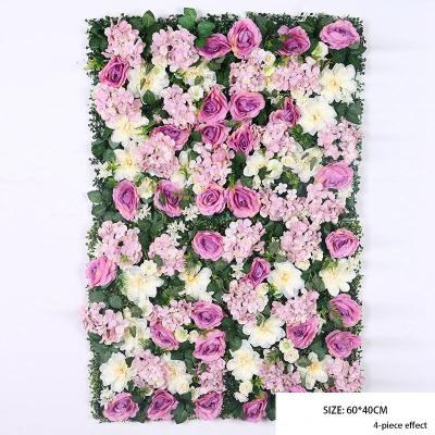 China Eco-friendly Colorful Wedding Artificial Progressive Celebration Ornament Flower Wall Backdrop for sale