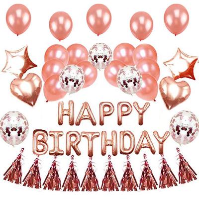 China Newest Factory Price Disposable Eco-friendly Birthday Party Balloons Sets Decoration Happy Birthday Balloon Banner for sale