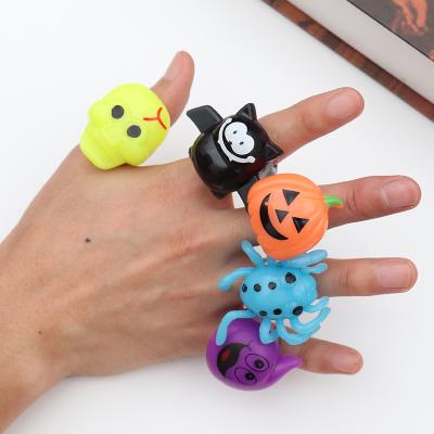 China Light Toys Gift For Kids Birthday Light Up Rings In The Dark LED Halloween Christmas Light Toys Jelly Rings for sale