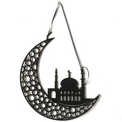 China Islamic Craft Eid al Fitr Letter Castle Home Decoration Non Woven Felt Pendant Crafts for sale