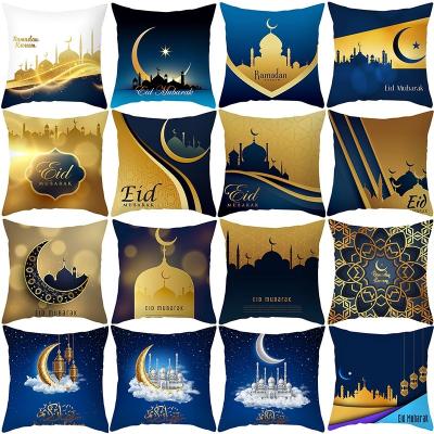 China 2020 Pillow Case Cushion Cover Amazon Top Sell 45*45CM Cover Ramadan Gifts EID Mubarak Decorations Pillow Case Cushion for sale