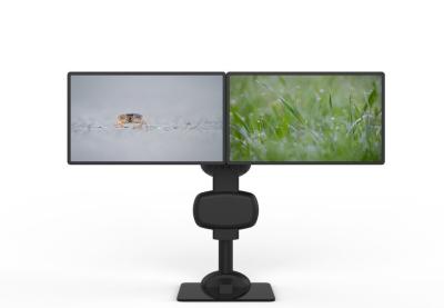 China Soporte automático de elevación giratoria de doble monitor para aliviar la rigidez del cuello en venta