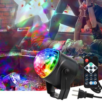 China New Easy Installation Disco LED Party Lights Strobe Light 3W RGB Stage Light With Remote Control for sale