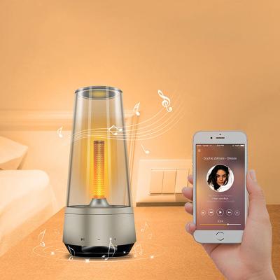 China Modern Creative Candle Light Gift Portable Dimmable Music Rechargeable Bedside Lamp for sale