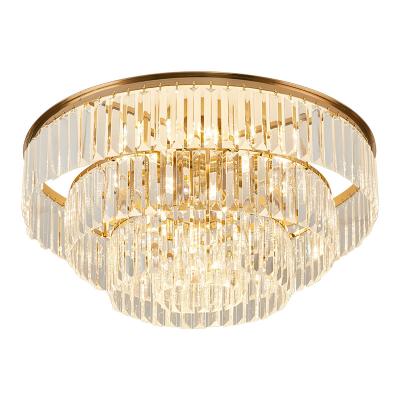 China New Modern Simple Crystal Glass Bedroom Lamp Ceiling Lamp Modern Warm Dining Room Large Lamp For Living Room for sale