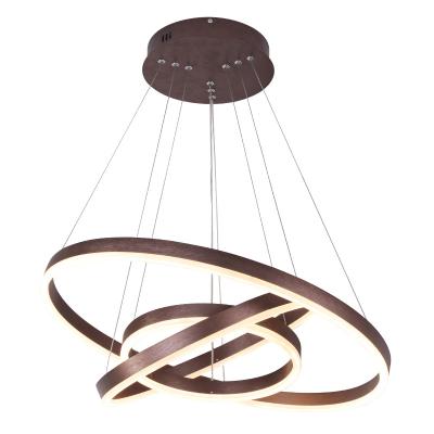 China Modern Luxury Rings Surround LED Aluminum Acrylic Pendant Light Chandelier for sale