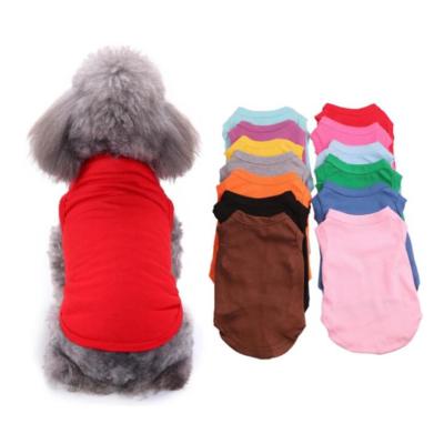 China G00956 Sustainable New Cotton Colorful Dog Clothes Custom Plain Empty Hoodie Dog Summer T-Shirt for sale