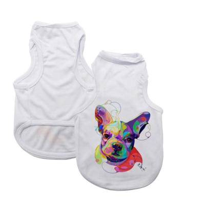 China Wholesale Viable Simple Empty Cat Dog Print T-shirt Summer Clothes Dog T-shirt Pet Sublimation Polyester G00637 for sale