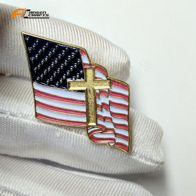 China China USA Factory Price Flag Standard Hot Sale Amazon Brooch Pin Badge Lapel Pin for sale