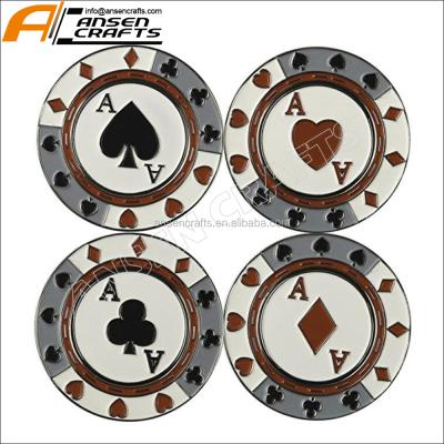 China Worldwide Golf Magnetic Poker Chips With Removable Ball Markers For Golf Game for sale