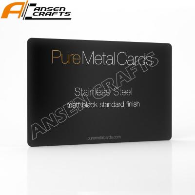 China Best Quality Contact Cards Size Bank Card Zinc Alloy Gold Silver Card Supplier for sale