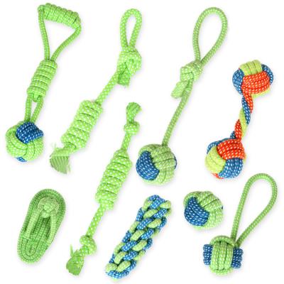 China Custom Viable Pet Dog Chew Toy Cotton Rope Dog Toys Interactive Set for sale