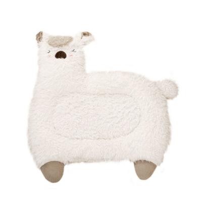 China Travel Cartoon Alpaca Shape Pet Mattress Comfortable And Warm Rectangle Cute Dog Cat Bed for sale