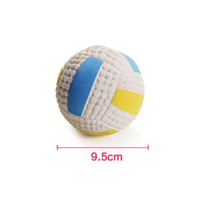 China Sustainable Pet Toy Manufacturer Dog Latex Squeaky Chew Football Toy for sale