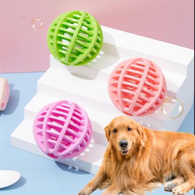 China Durable Powerful Dog Chew Ball Toys Heavy Duty Tpr Teeth Toy for sale