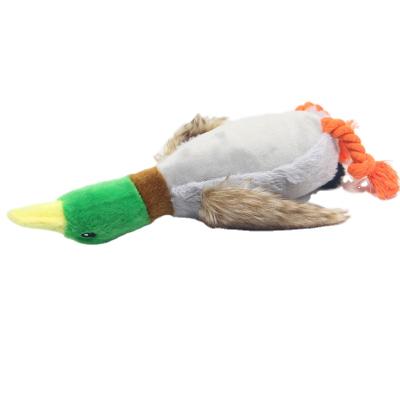 China Viable Factory Customization Wholesale Duck Plush Sounding Anti-bite Dog Toy Environmentally Friendly Cat Dog Plush Rope for sale