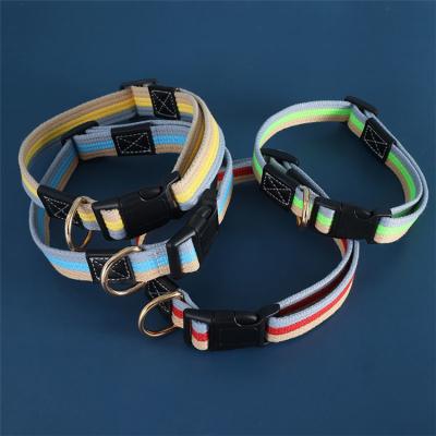 China Multi-Color Viable Factory and Multi-size Canvas Pet Custom Available Breathable Anti-lost Collar for sale