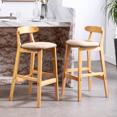 China Cheap Modern Wooden High Stools Cheap Bar Chairs Vintage Antique Large Industrial Rustic Scullery High Back Chair for sale