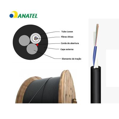 China Fibra Optica 12FO Outdoor Aerial Anti-UV Cable Fiber Optic Cable CFOA-SM-ASU-80-G652D with Anatel Certificate for sale