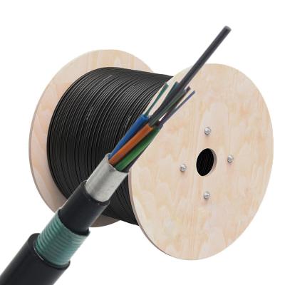 China Direct Buried DOUBLE OUTDOOR GYTS53 STEEL TAPE ARMORED STRIP FAILED LOOSE TUBE FIBER OPTICAL CABLE FOR TELECOMMUNICATION for sale