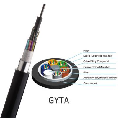 China Aluminum Armored Loose Tube Duct And Conduit Outdoor Fiber Optic Cable, Outdoor Duct Single Jacket Fiber Optic Cable Price List for sale