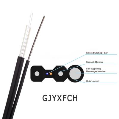 China Outdoor Aerial FTTH FTTX Drop Cable Self Supported Fiber Optic Patch Cord GJYXFCH for sale