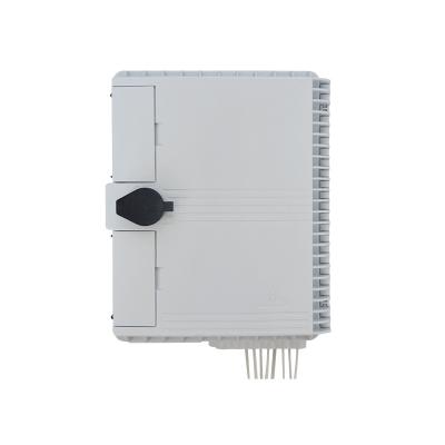 China FTTH plastic outdoor plastic 8 core ftth fiber optic distribution box without cutting the cable for sale