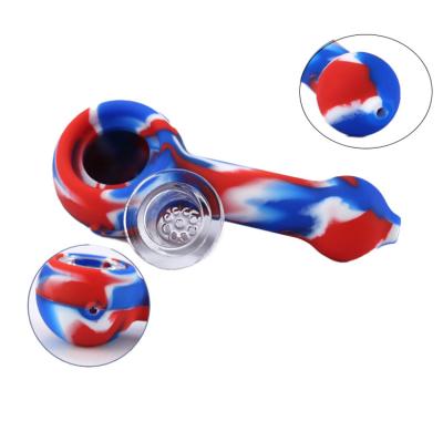 China Novelty Smoke Honeycomb Glass Bee Pipe Food Grade Silicone Smoking Pipe Tobacco Weed Smoking Pipe for sale