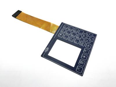 China Surface Printing Flexible Membrane Keypad With Milky LED Window en venta