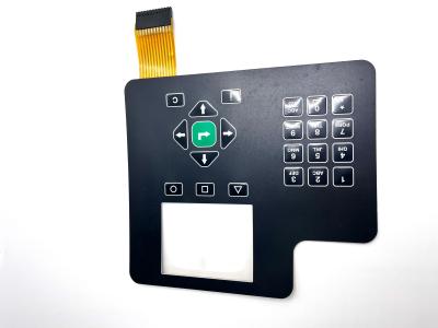 China Texture Coating 1x3 Matrix Stock Membrane Switch With Perimeter Emboss All Keys en venta